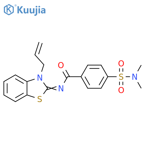 4-(dimethylsulfamoyl)-N-(2Z)-3-(prop-2-en-1-yl)-2,3-dihydro-1,3-benzothiazol-2-ylidenebenzamide structure