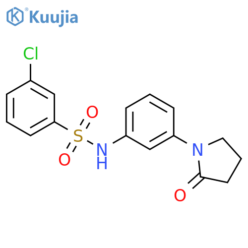 3-chloro-N-3-(2-oxopyrrolidin-1-yl)phenylbenzene-1-sulfonamide structure