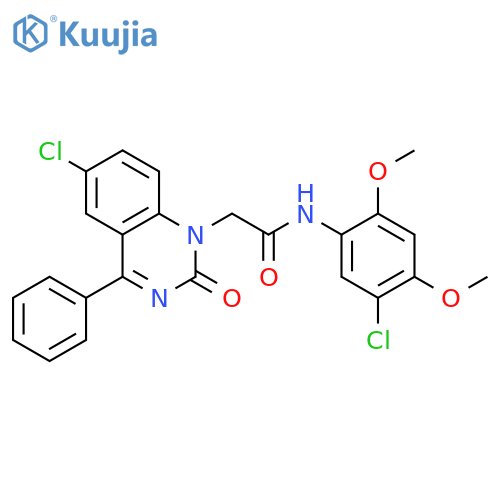 N-(5-chloro-2,4-dimethoxyphenyl)-2-(6-chloro-2-oxo-4-phenyl-1,2-dihydroquinazolin-1-yl)acetamide structure