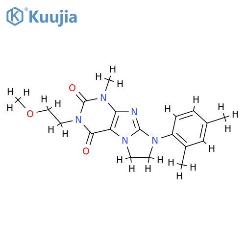 8-(2,4-dimethylphenyl)-3-(2-methoxyethyl)-1-methyl-1H,2H,3H,4H,6H,7H,8H-imidazo1,2-gpurine-2,4-dione structure