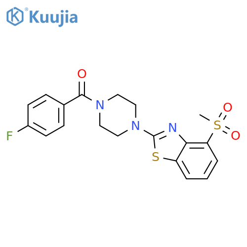 2-4-(4-fluorobenzoyl)piperazin-1-yl-4-methanesulfonyl-1,3-benzothiazole structure