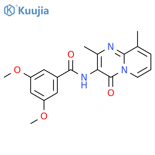 N-{2,9-dimethyl-4-oxo-4H-pyrido1,2-apyrimidin-3-yl}-3,5-dimethoxybenzamide structure