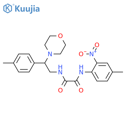 N-(4-methyl-2-nitrophenyl)-N'-2-(4-methylphenyl)-2-(morpholin-4-yl)ethylethanediamide structure
