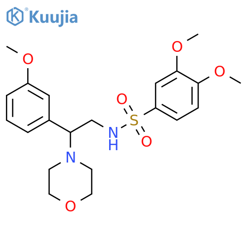 3,4-dimethoxy-N-2-(3-methoxyphenyl)-2-(morpholin-4-yl)ethylbenzene-1-sulfonamide structure