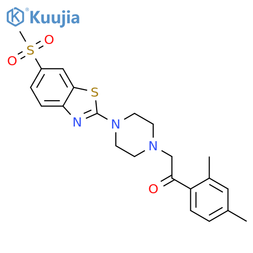 2-(2,4-dimethylphenyl)-1-4-(6-methanesulfonyl-1,3-benzothiazol-2-yl)piperazin-1-ylethan-1-one structure