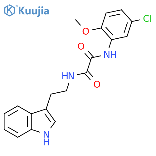 N'-(5-chloro-2-methoxyphenyl)-N-2-(1H-indol-3-yl)ethylethanediamide structure