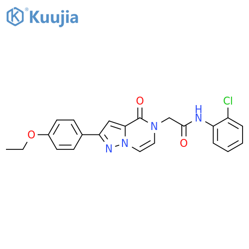 N-(2-chlorophenyl)-2-2-(4-ethoxyphenyl)-4-oxo-4H,5H-pyrazolo1,5-apyrazin-5-ylacetamide structure