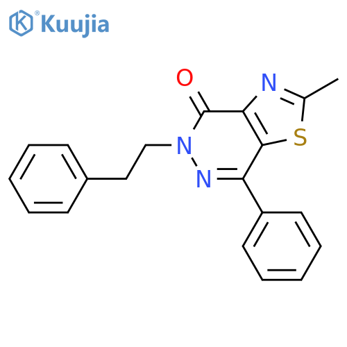2-methyl-7-phenyl-5-(2-phenylethyl)-4H,5H-1,3thiazolo4,5-dpyridazin-4-one structure