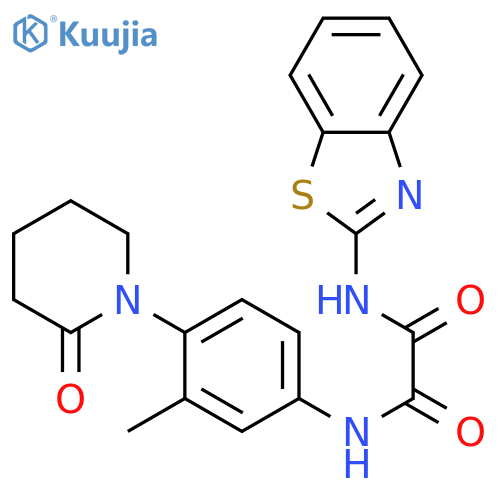 N-(1,3-benzothiazol-2-yl)-N'-3-methyl-4-(2-oxopiperidin-1-yl)phenylethanediamide structure