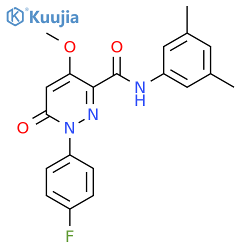 N-(3,5-dimethylphenyl)-1-(4-fluorophenyl)-4-methoxy-6-oxo-1,6-dihydropyridazine-3-carboxamide structure
