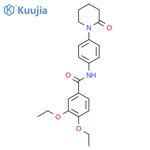 3,4-diethoxy-N-4-(2-oxopiperidin-1-yl)phenylbenzamide structure