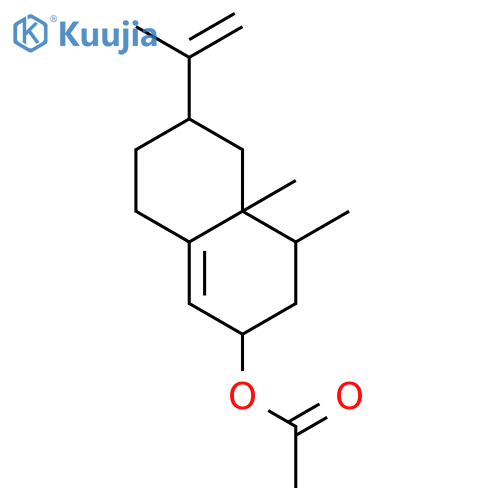 2-Naphthalenol,2,3,4,4a,5,6,7,8-octahydro-4,4a-dimethyl-6-(1-methylethenyl)-, 2-acetate structure