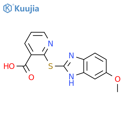 2-(6-Methoxy-1H-1,3-benzodiazol-2-yl)sulfanylpyridine-3-carboxylic Acid structure