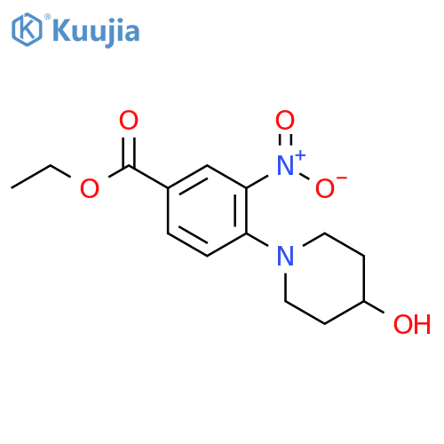 Ethyl 3-Nitro-4-(piperidin-4-ol-1-yl)benzoate structure