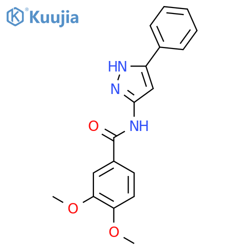 3,4-dimethoxy-N-(5-phenyl-1H-pyrazol-3-yl)benzamide structure