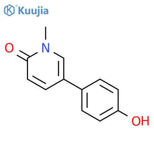 2(1H)-Pyridinone, 5-(4-hydroxyphenyl)-1-methyl- structure