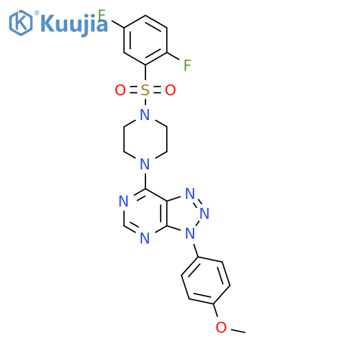 1-(2,5-difluorobenzenesulfonyl)-4-3-(4-methoxyphenyl)-3H-1,2,3triazolo4,5-dpyrimidin-7-ylpiperazine structure