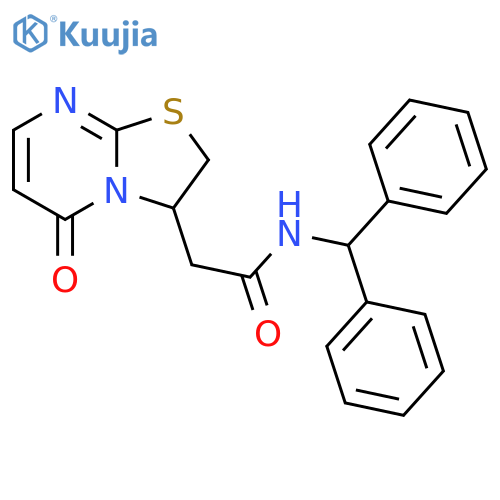 N-(diphenylmethyl)-2-{5-oxo-2H,3H,5H-1,3thiazolo3,2-apyrimidin-3-yl}acetamide structure