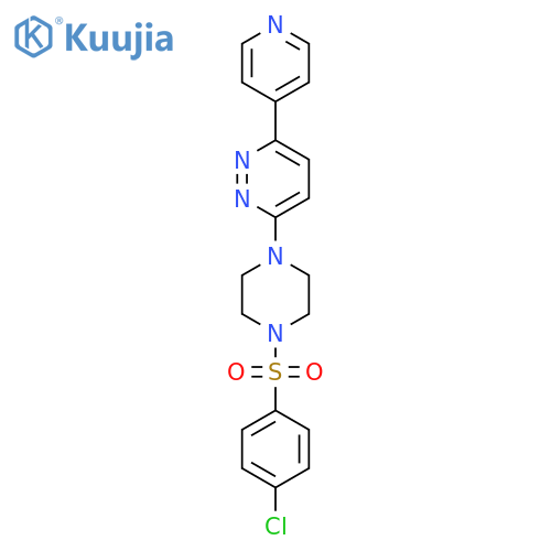 3-4-(4-chlorobenzenesulfonyl)piperazin-1-yl-6-(pyridin-4-yl)pyridazine structure