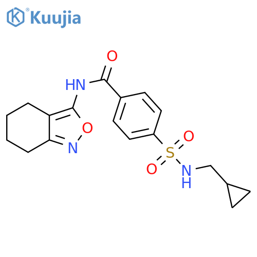 4-cyclopropyl(methyl)sulfamoyl-N-(4,5,6,7-tetrahydro-2,1-benzoxazol-3-yl)benzamide structure