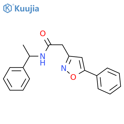 2-(5-phenyl-1,2-oxazol-3-yl)-N-(1-phenylethyl)acetamide structure