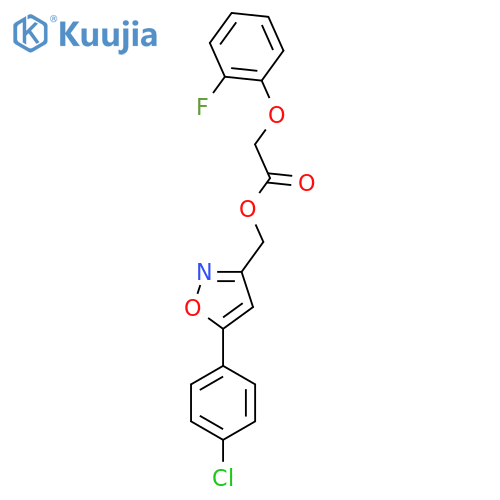 5-(4-chlorophenyl)-1,2-oxazol-3-ylmethyl 2-(2-fluorophenoxy)acetate structure