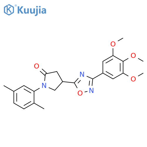 1-(2,5-dimethylphenyl)-4-3-(3,4,5-trimethoxyphenyl)-1,2,4-oxadiazol-5-ylpyrrolidin-2-one structure