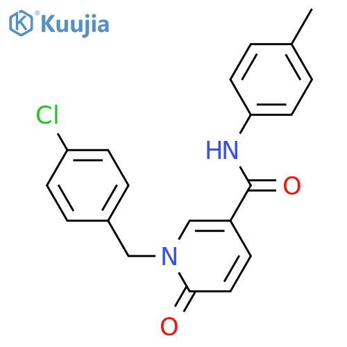 1-(4-chlorophenyl)methyl-N-(4-methylphenyl)-6-oxo-1,6-dihydropyridine-3-carboxamide structure