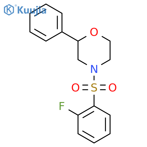 4-(2-fluorobenzenesulfonyl)-2-phenylmorpholine structure