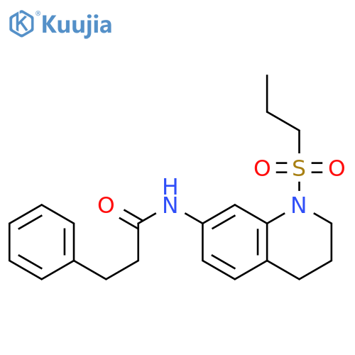 3-phenyl-N-(1-propylsulfonyl-3,4-dihydro-2H-quinolin-7-yl)propanamide structure