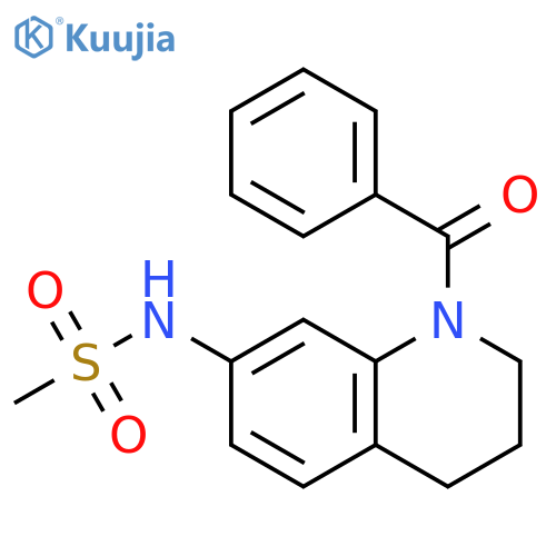 N-(1-benzoyl-1,2,3,4-tetrahydroquinolin-7-yl)methanesulfonamide structure