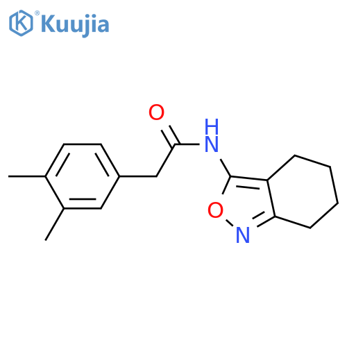 2-(3,4-dimethylphenyl)-N-(4,5,6,7-tetrahydro-2,1-benzoxazol-3-yl)acetamide structure