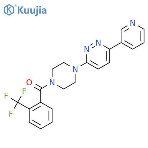 3-(pyridin-3-yl)-6-{4-2-(trifluoromethyl)benzoylpiperazin-1-yl}pyridazine structure