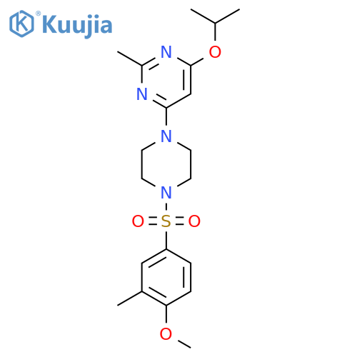 4-4-(4-methoxy-3-methylbenzenesulfonyl)piperazin-1-yl-2-methyl-6-(propan-2-yloxy)pyrimidine structure