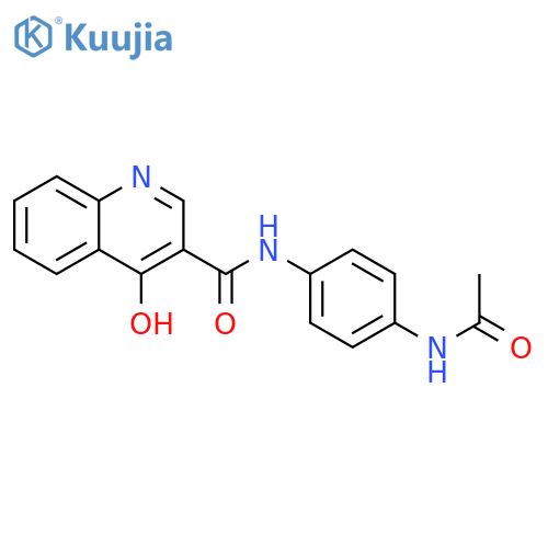 N-(4-acetamidophenyl)-4-hydroxyquinoline-3-carboxamide structure