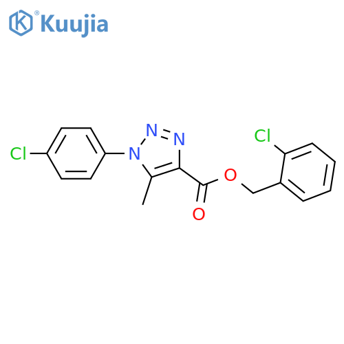 (2-chlorophenyl)methyl 1-(4-chlorophenyl)-5-methyl-1H-1,2,3-triazole-4-carboxylate structure