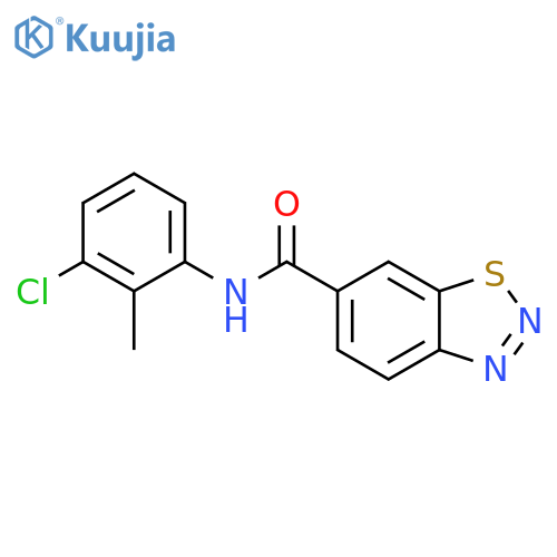 N-(3-chloro-2-methylphenyl)-1,2,3-benzothiadiazole-6-carboxamide structure