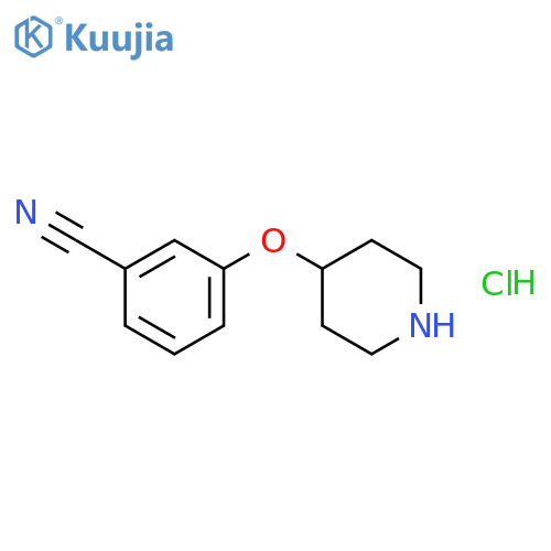 3-(piperidin-4-yloxy)benzonitrile hydrochloride structure
