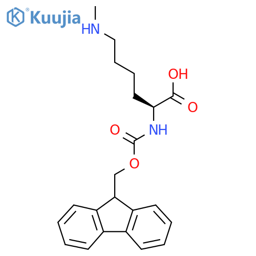 (S)-2-((((9H-Fluoren-9-yl)methoxy)carbonyl)amino)-6-(methylamino)hexanoic acid structure