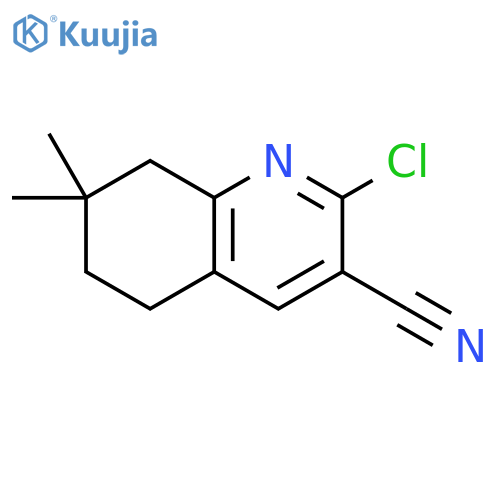 2-chloro-7,7-dimethyl-5,6,7,8-tetrahydroquinoline-3-carbonitrile structure