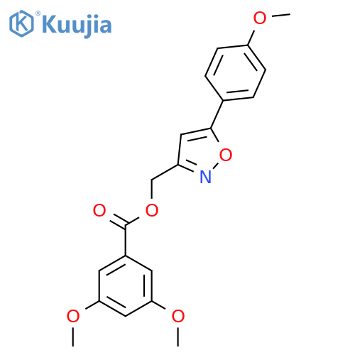 5-(4-methoxyphenyl)-1,2-oxazol-3-ylmethyl 3,5-dimethoxybenzoate structure