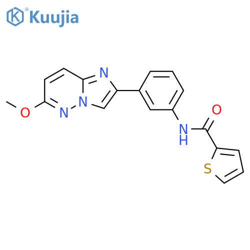 N-(3-{6-methoxyimidazo1,2-bpyridazin-2-yl}phenyl)thiophene-2-carboxamide structure
