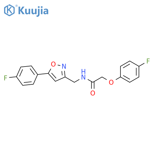 2-(4-fluorophenoxy)-N-{5-(4-fluorophenyl)-1,2-oxazol-3-ylmethyl}acetamide structure