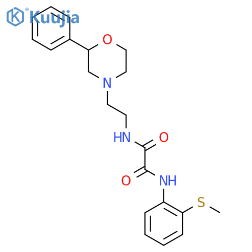 N'-2-(methylsulfanyl)phenyl-N-2-(2-phenylmorpholin-4-yl)ethylethanediamide structure