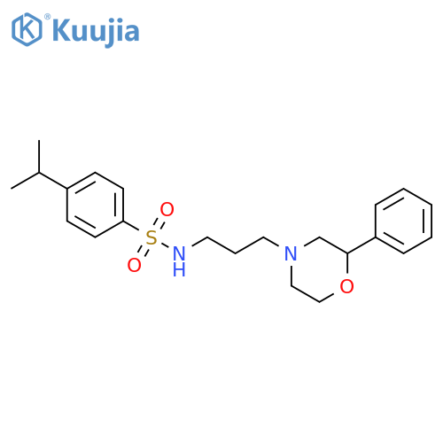 N-3-(2-phenylmorpholin-4-yl)propyl-4-(propan-2-yl)benzene-1-sulfonamide structure