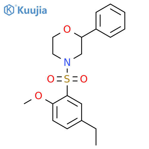 4-(5-ethyl-2-methoxybenzenesulfonyl)-2-phenylmorpholine structure