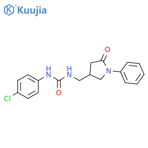 1-(4-chlorophenyl)-3-(5-oxo-1-phenylpyrrolidin-3-yl)methylurea structure