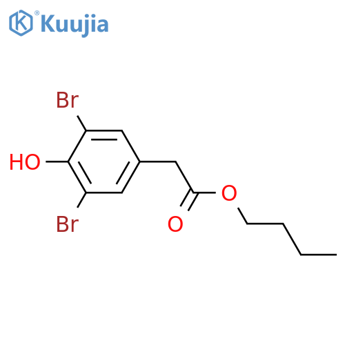 (3,5-Dibromo-4-hydroxyphenyl)acetic acid; Butyl ester structure