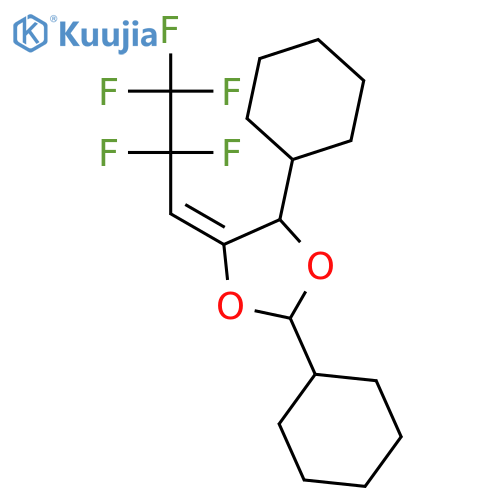 1,3-Dioxolane, 2,4-dicyclohexyl-5-(2,2,3,3,3-pentafluoropropylidene)- structure