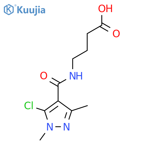 4-{[(5-Chloro-1,3-dimethyl-1H-pyrazol-4-yl)carbonyl]amino}butanoic acid structure